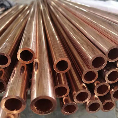 कठोरता 3.5-4.0 सीधा तांबा पाइप ASTM B280 अपारदर्शी